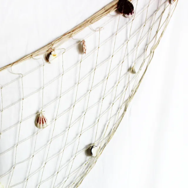 Fischernetz mit Muscheln zur Dekoration - Foto-Netz zum Aufhängen - maritim 2