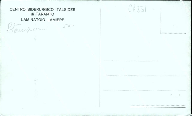 cg251 cartolina centro siderurgico italsider di taranto citta' puglia 2