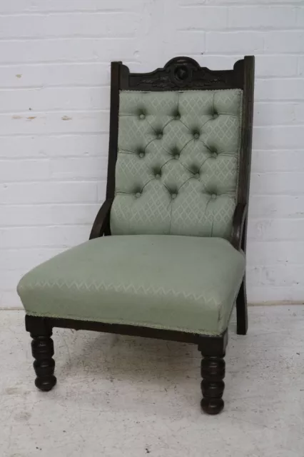 Edwardian Button Backed Salon Chair