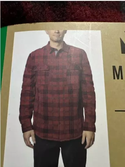 Voyager Men's Sherpa Lined Polar Fleece Shirt Jacket (Biking Red Medium)Nwt