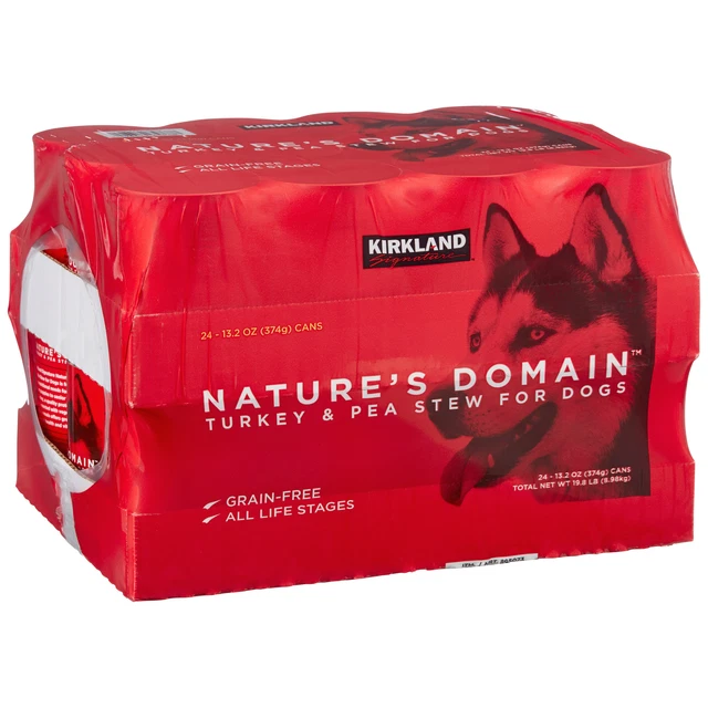 KIRKLAND SIGNATURE NATURE'S Domain Canned Dog Food, Turkey & Pea Stew