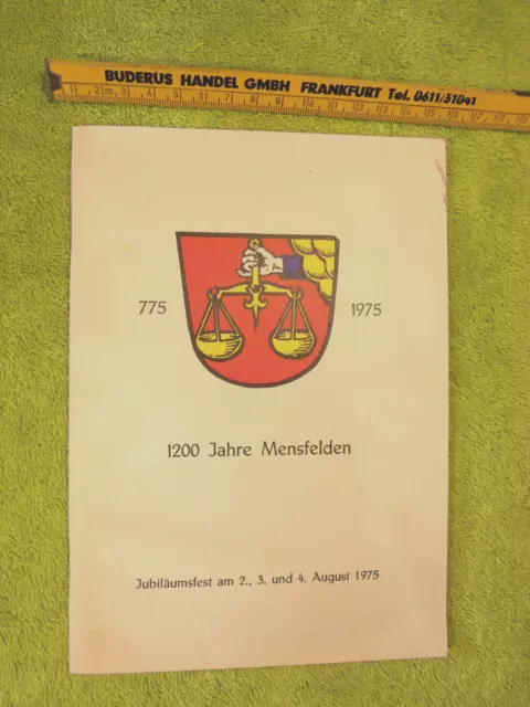 1200 Jahre Mensfelden 775-1975 Festschrift Chronik Hünfelden Geschenk Weihnacht