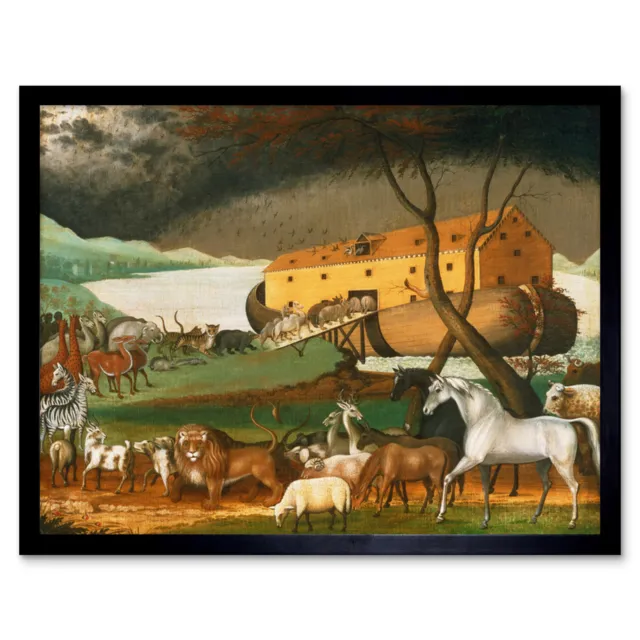 Edward Hicks American Noahs Ark Art Print Framed 12x16