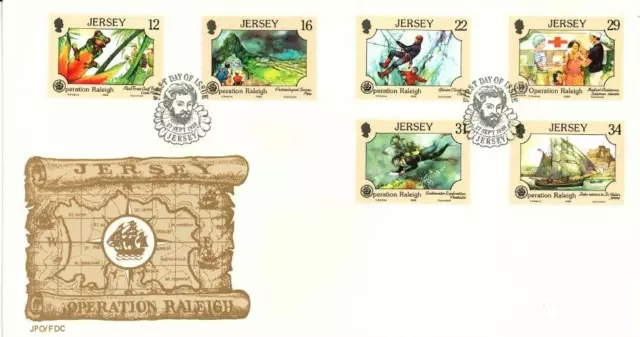Jersey stamps 1988 Operation Raleigh Official First Day FDC Cover #C61435
