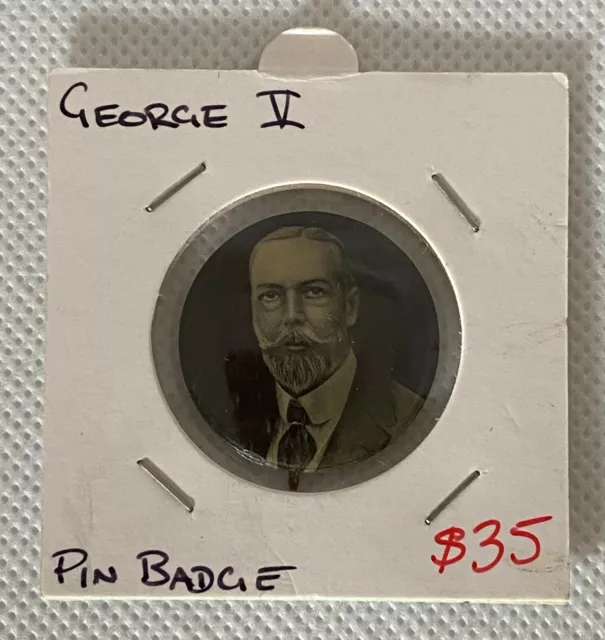 George V  Antique Vintage Photo Lapel Pin Badge (3401950/F16)