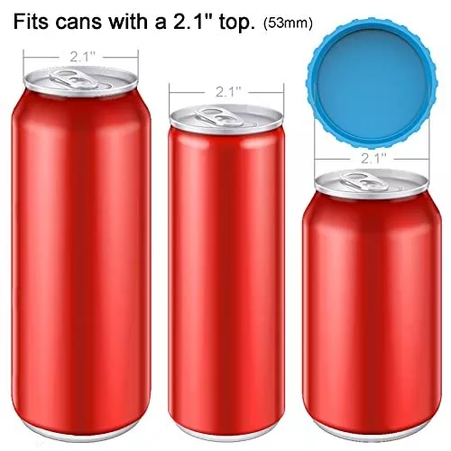 Silicone Soda Can Lids – Can Covers – Can Caps – Can Topper – 6 Pack Assorted 2