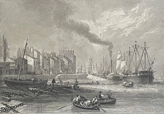 PAIMBŒUF FRANCIA DA Rouargue Verso 1838 Loira-Atlantica Francia ...