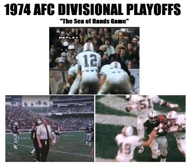 1974 AFC Divisional - Oakland Raiders vs Miami Dolphins DVD Sea of hands