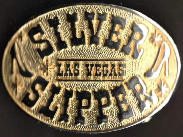 Vintage Las Vegas Silver Slipper Hotel Belt  Buckle