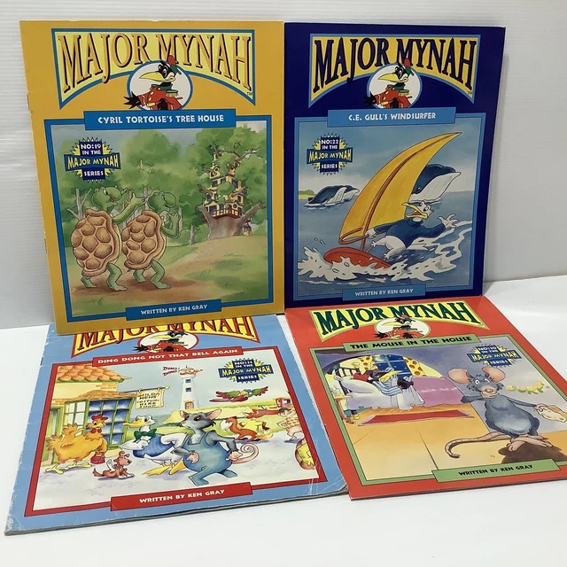 Major Mynah X4 Books Ding Dong/Mouse/C.E Gull/Cyril Tortoise Ken Gray Vintage