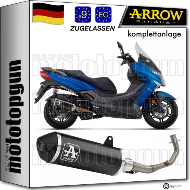 Arrow Komplettanlage Kein Kat Urban Aluminium Schwarz Kymco X-Town 125 2021 21