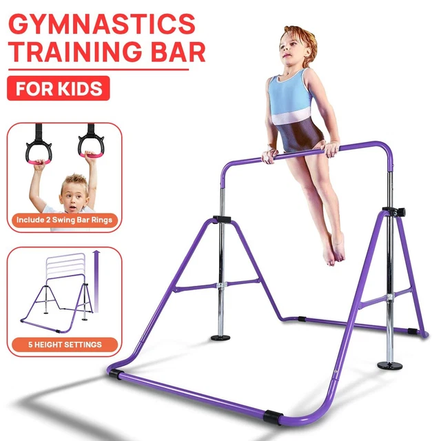 Gymnastics Bar Adjustable Horizontal High Bars Junior Kids Training For Home Gym