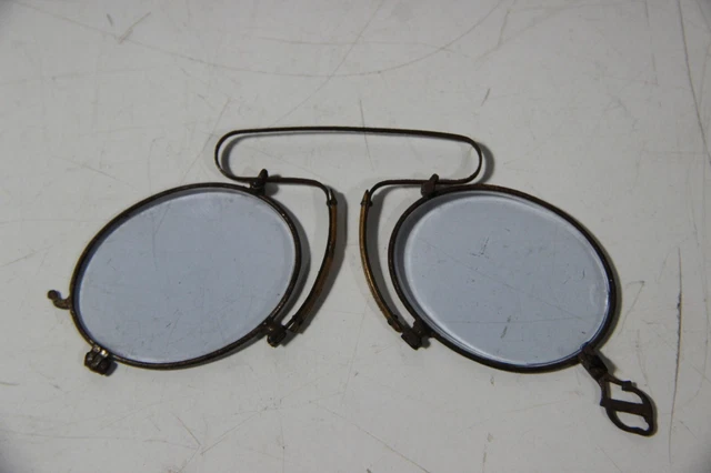 ANTICHI PINCE NEZ Occhiali Da Sole Chiari Montatura Metallo Chiudibili Su Di Se EUR 70 00 PicClick IT