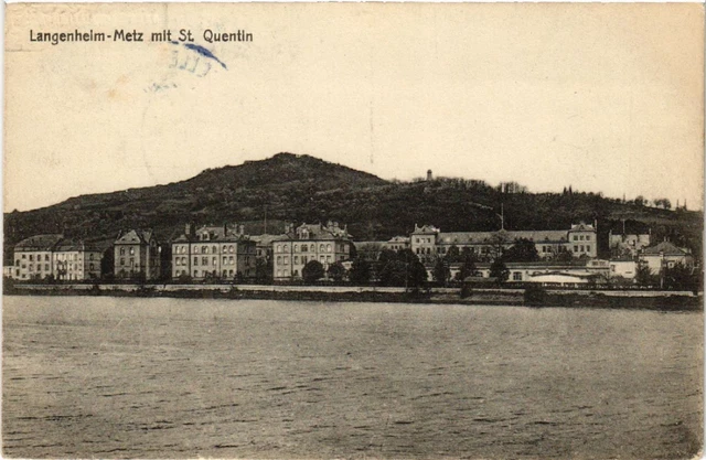 CPA AK long helmet METZ with St-QUENTIN (473910)