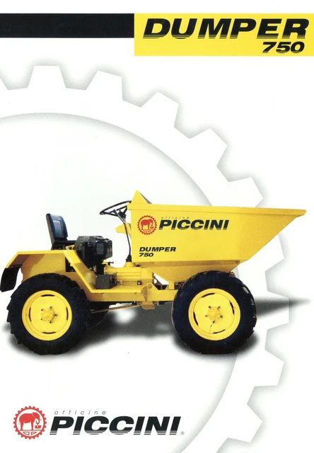 Piccini Dumper 750 Prospekt 2001 I GB F ES brochure prospectus catalog