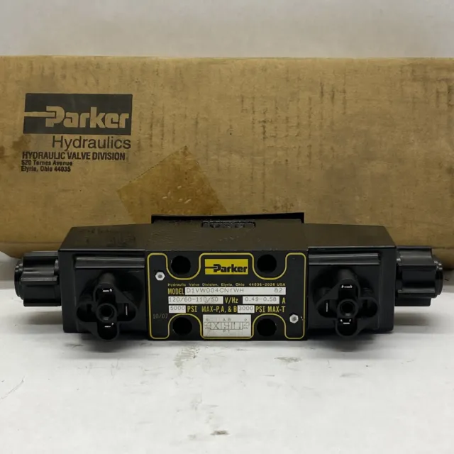 Parker Hydraulic Dual Solenoid Valve D03 120V 5000 Psi  D1VW004CNYWH