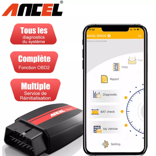 Ancel BD500 Diagnosegerät OBD2 Gerät Auto Tester Alle System KFZ Scanner für VAG