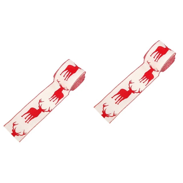 2 rollen von Weihnachten Präsentieren Band Weihnachten Diy Bänder Ornamente Band