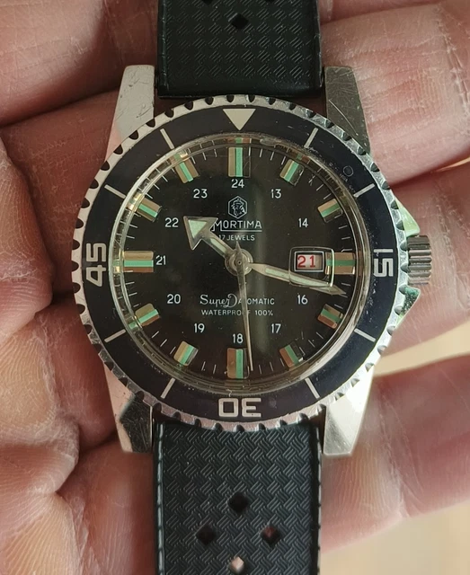 Montre Plongée Vintage Mortima Superdatomatic - Mécanique Manuelle Reconditionnée - Homme