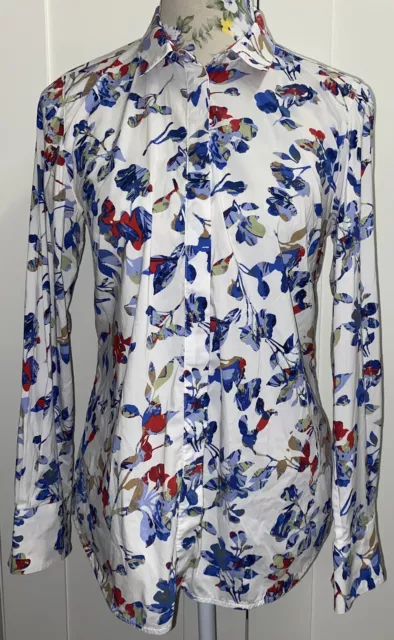 SPORTSCRAFT Floral Long Sleeve Button Close Collared Blouse Size 8