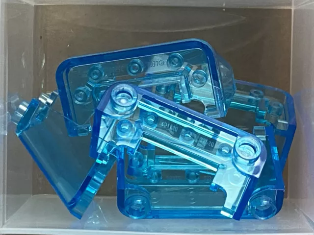 LEGO Parts - Trans-Light Blue Windscreen 2 x 4 x 2 - No 3823 - QTY 5