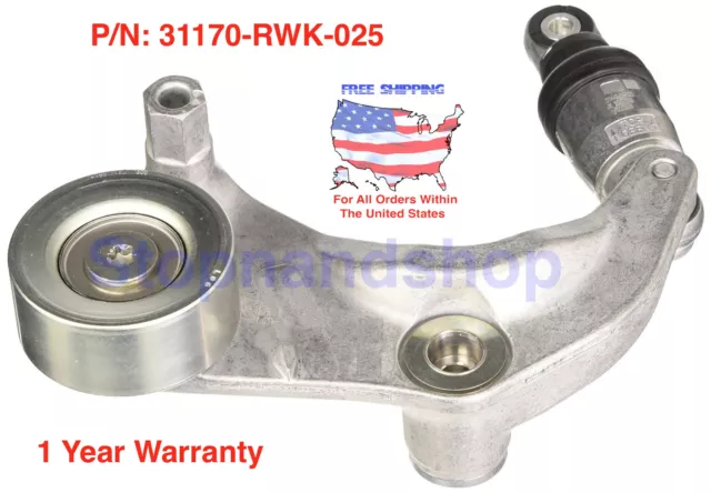 NEW Serpentine Drive Belt Tensioner Pulley Assembly for 07-2011 Honda Civic 1.8L