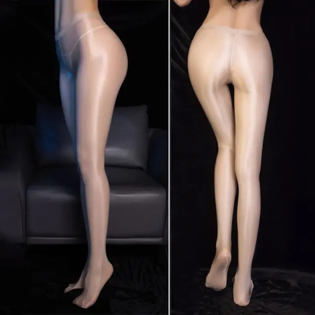 Sheer Silky Satin Shiny Glossy Pantyhose Tights Stockings Stretchy Hosiery Plus