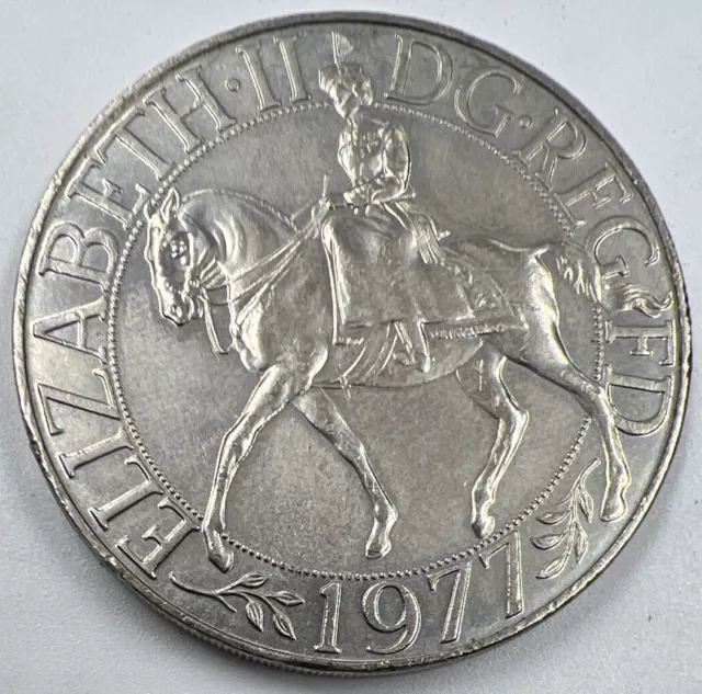 1977 Elizabeth Silver Jubilee Crown British Coin | Fine Collectable Grade | x994