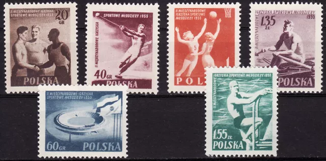Poland 1955 - 2nd International Youth Game - Fi 790-795B MNH**