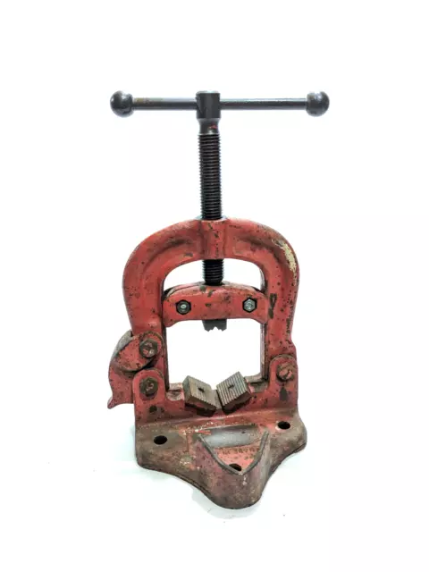 Bench Yoke Pipe Vise 1/8"-3-1/2" Plumbing Tool Pipe Clamp Holding USA