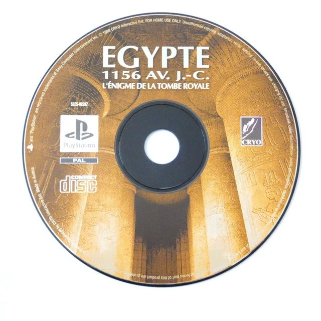 Egypte : L’Énigme De La Tombe Royale – Sony PS1 – PAL Français – Complet Notice