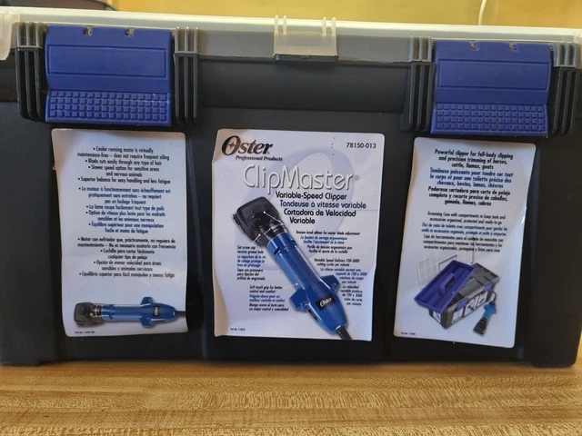 Oster Clipmaster Variable Speed Clipper w/ storage case No. 78150-013 Sheep Goat