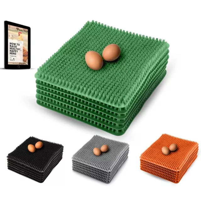6 Pcs Chicken Coop Mats, Chicken Nesting Box Pads Chicken Bedding for Coop, Nest