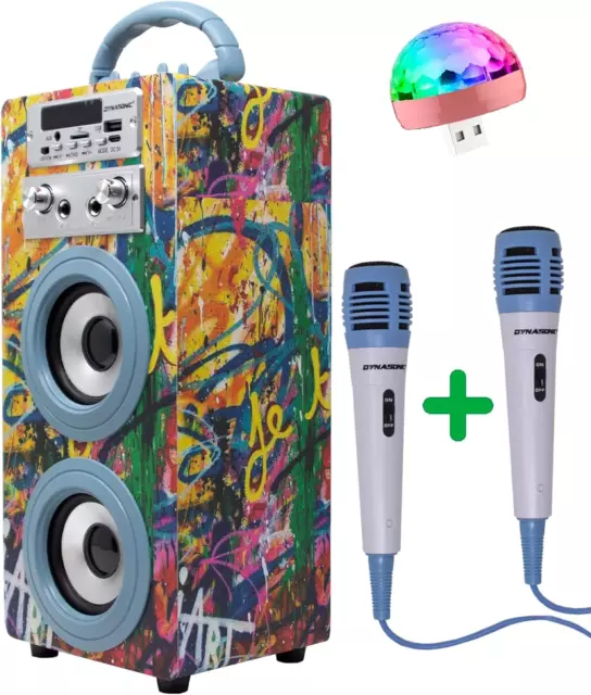 PARTY PARTYBTMIC2BK - Microphone enceinte bluetooth et karaoke 15W Noir