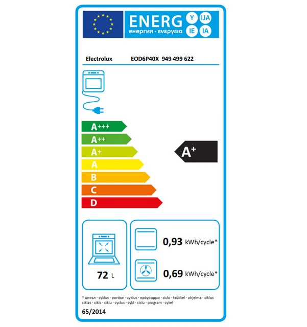 Electrolux Four intégrable multifonction 72l 60cm a+ pyrolyse 2
