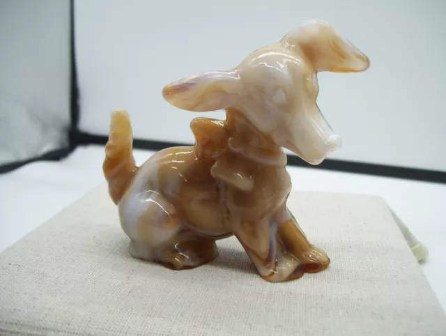 Vintage Imperial Caramel Slag Puppy Dog End O'Day Collection Art Glass