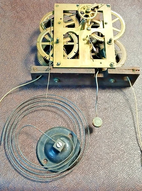 Wall Clock Weight Driven Clock Movement ANTIQUE USA JEROME Co 30