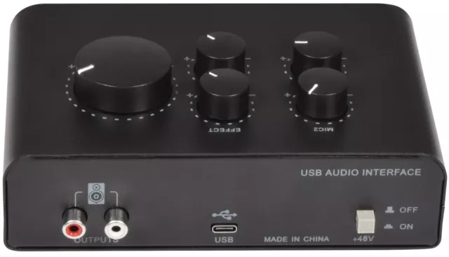 Citronic USB Audio Interface 2 x Microphone Inputs & 1 x Instrument Input 2