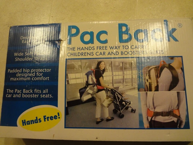 Pac Back - Hands Free Way to Carry Childrens Car and Booster Seats - Brand New