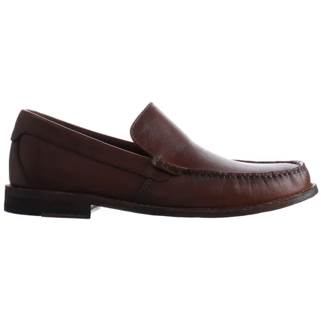 Clarks Pace Barnes Slip-On Brown Smooth Leather Mens Shoes 26141374