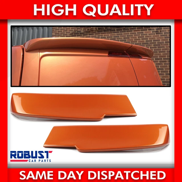 FOR FORD TRANSIT Custom Barn Door Rear Spoiler Painted Orange Glow 