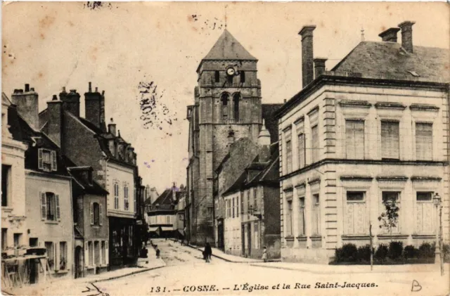 CPA AK COSNE - The Church and the Street of St-JACQUES (456589)