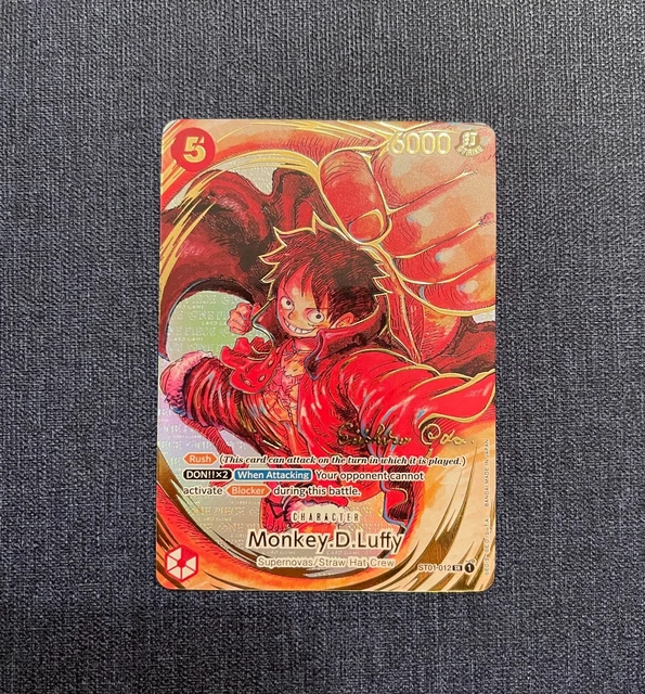 ONE PIECE CARD Op05 Monkey D Luffy Sr St01-012 Parallel Signature ...