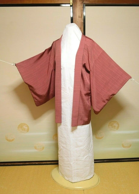 Silk HAORI Women Japanese vintage Kimono Jacket 1135