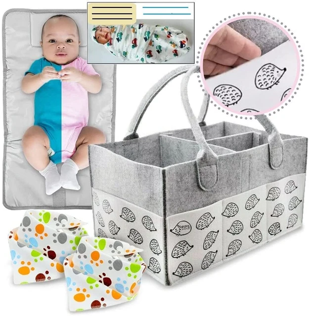 Kuul-Diaper Caddy Organizer-FREE CHANGING PAD MAT & BIBS