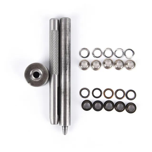 Eyelet Tool Set Grommet Kit +100 Eyelets For Diy Kydex Sheath Huning Parts D` DS