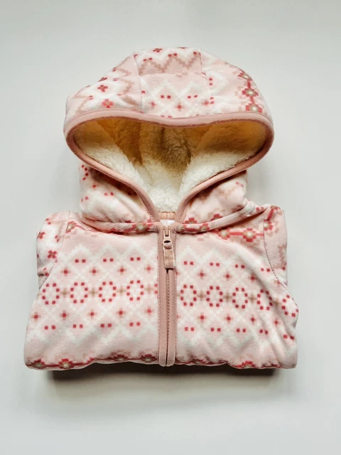 New Infant Baby Girl Coveralls Jumpsuit 9 Months Carters Hooded Fleece Outfit