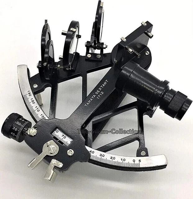 Tamaya Sextant 1712 9" schwarzes Marine-Navigationsgerät, funktionsfähig,...