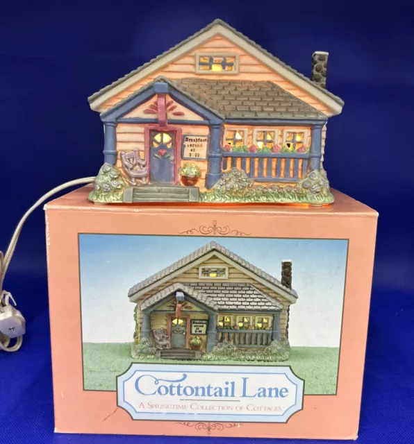 Cottontail Lane Easter Village Lighted Bed & Breakfast