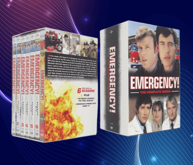 Emergency! Complete Seasons 1-6 Plus the Final Rescues DVD Sets New -Kevin Tighe Emergency! Complete Seasons 1-6 Plus the Final Rescues DVD Sets New -Kevin Tighe